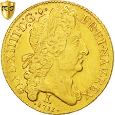 FRANCE, 2 Louis d'or, 1711, Bayonne, Gold, PCGS XF40, KM 405.8
