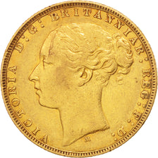 AUSTRALIA, Sovereign, 1873, Melbourne, KM #7, AU(50-53), Gold, 7.96