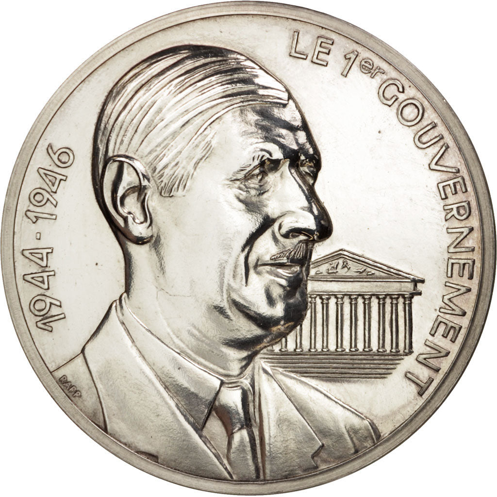 France, Medal, French Fifth Republic, History, MS(63), Silver