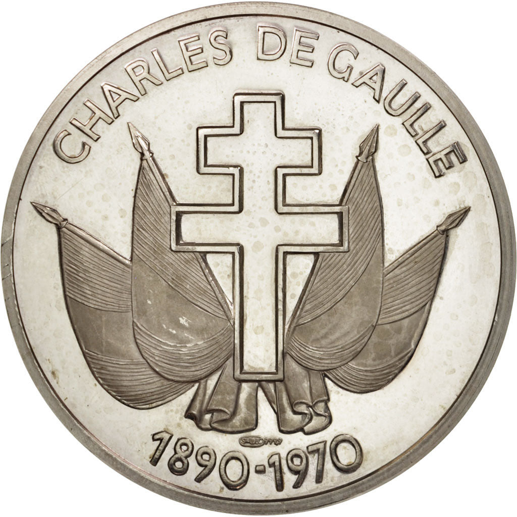 France, Medal, French Fifth Republic, History, MS(63), Silver