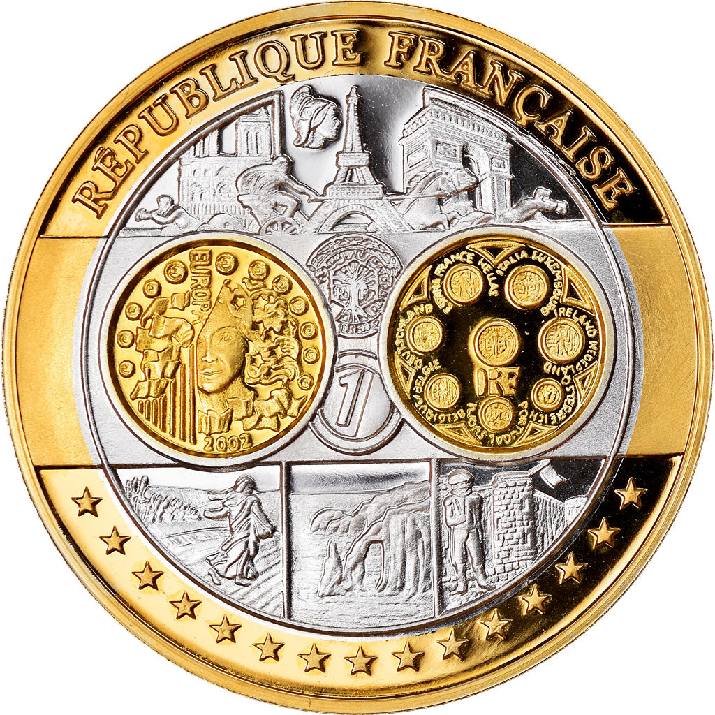France, Medal, Europe, République Française, MS(65-70), Silver