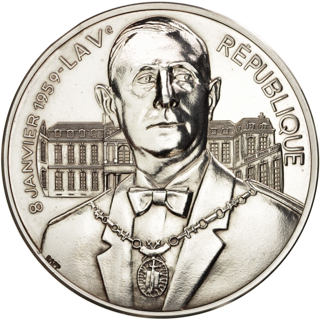 France, Medal, French Fifth Republic, History, MS(63), Silver