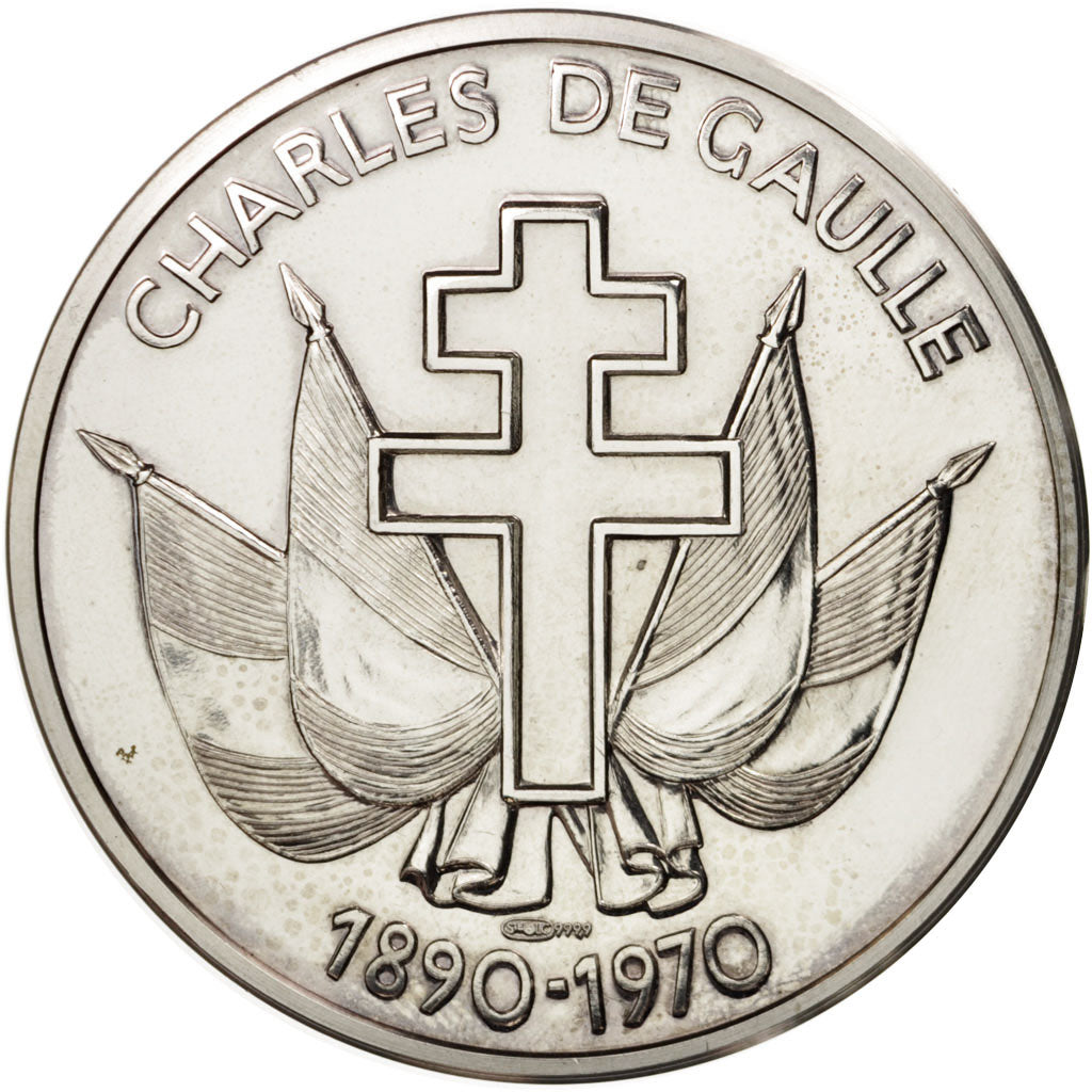 France, Medal, French Fifth Republic, History, MS(63), Silver