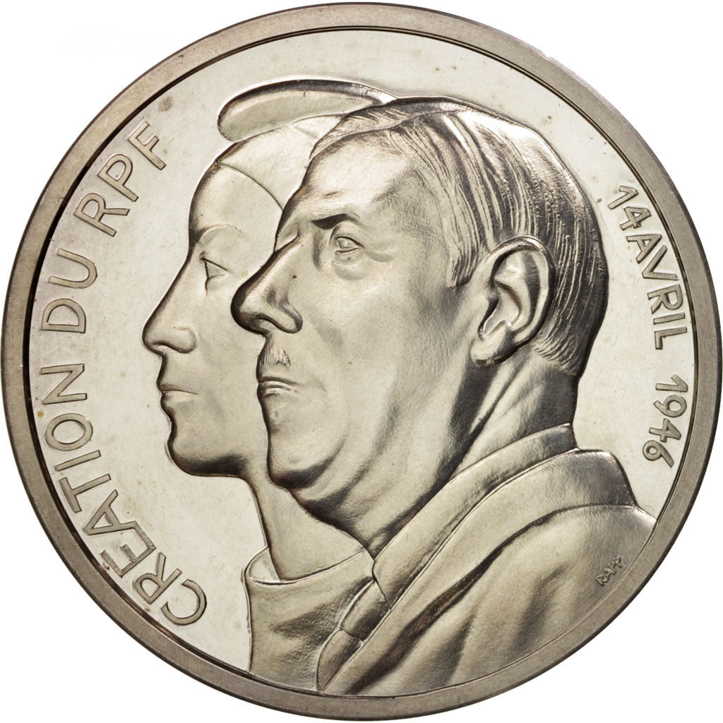 France, Medal, French Fifth Republic, History, MS(63), Silver