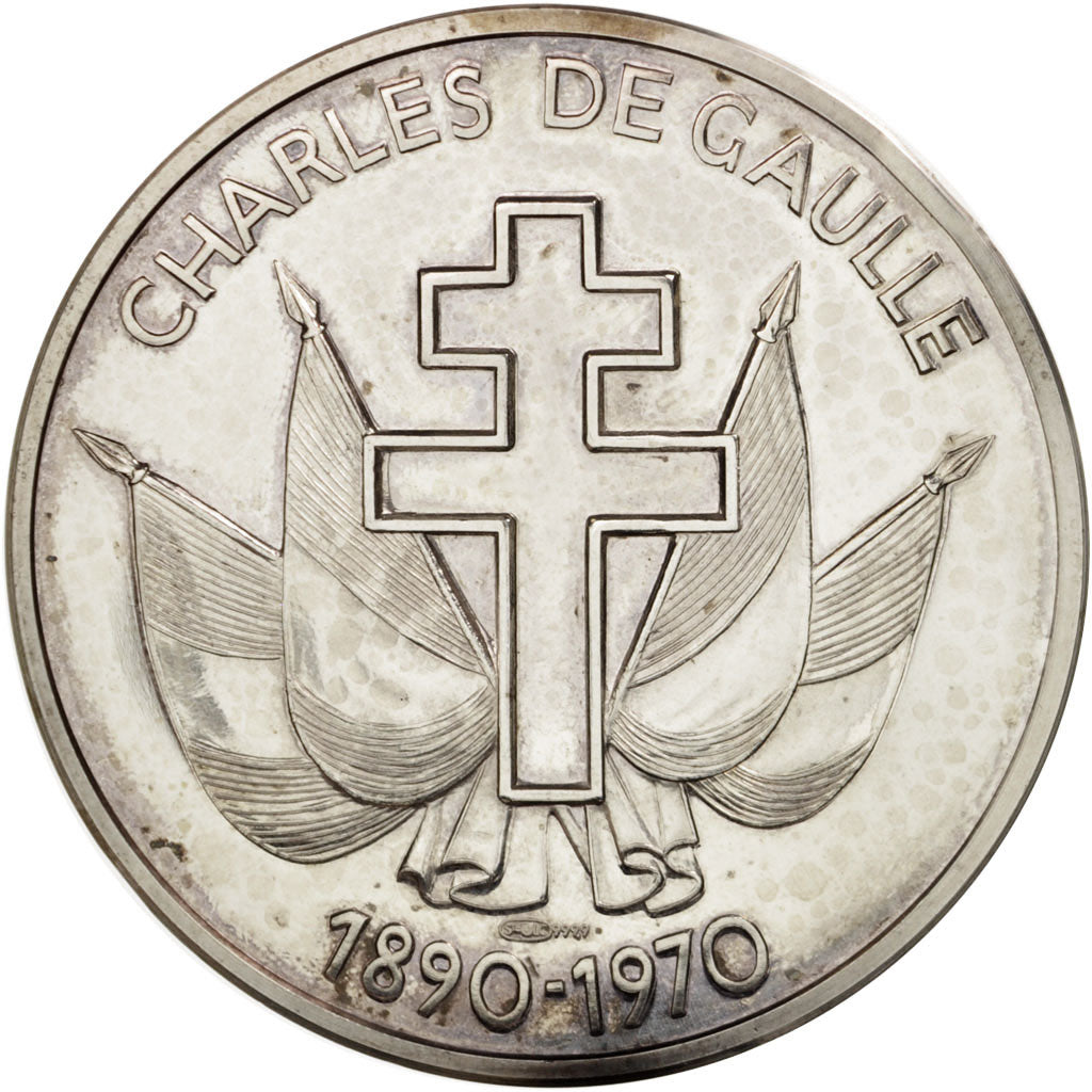 France, Medal, French Fifth Republic, History, MS(63), Silver