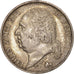 FRANCE, Louis XVIII, Franc, 1816, Lille, KM #709.12, AU(50-53), Silver, Gadoury.