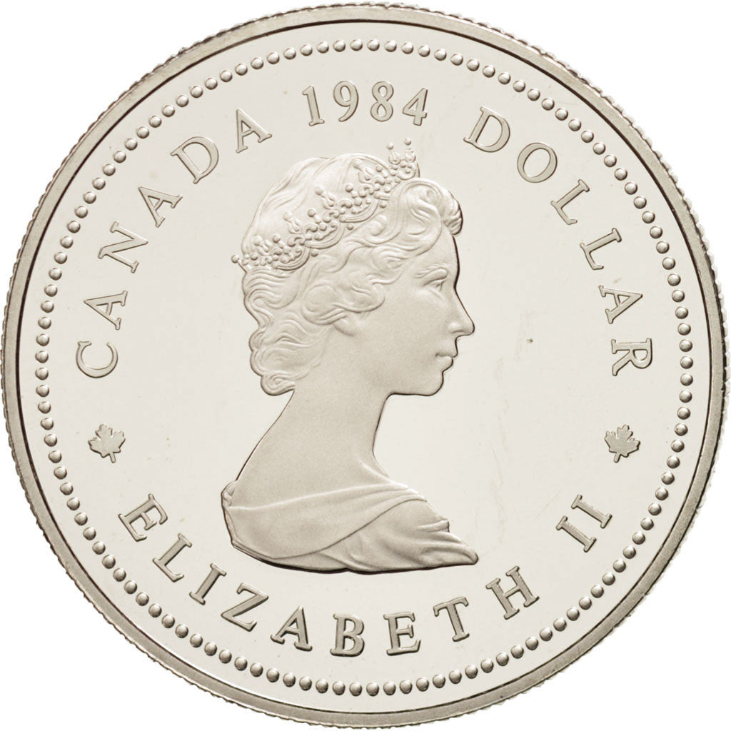 Canada, Elizabeth II, 1 Dollar, 1984, Ottawa, Jacques Cartier, KM 141
