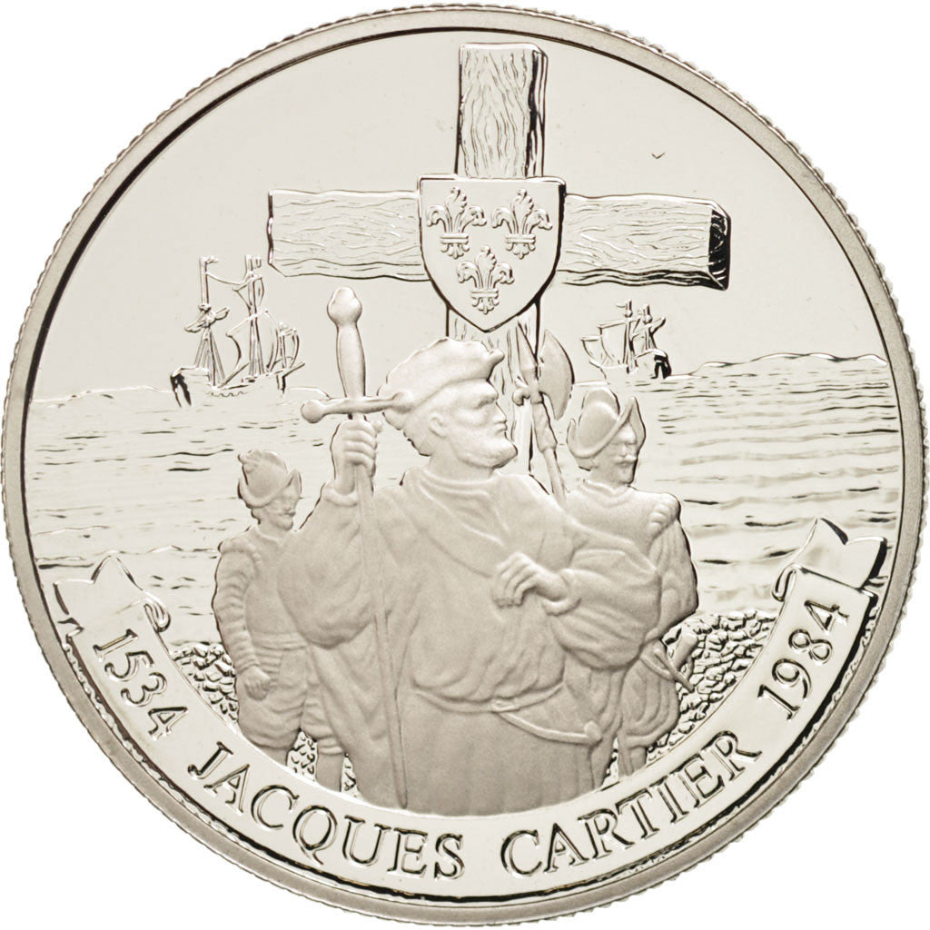 Canada, Elizabeth II, 1 Dollar, 1984, Ottawa, Jacques Cartier, KM 141