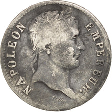FRANCE, Napoléon I, Franc, 1808, Lyon, KM #682.4, F(12-15), Silver, Gadoury #446