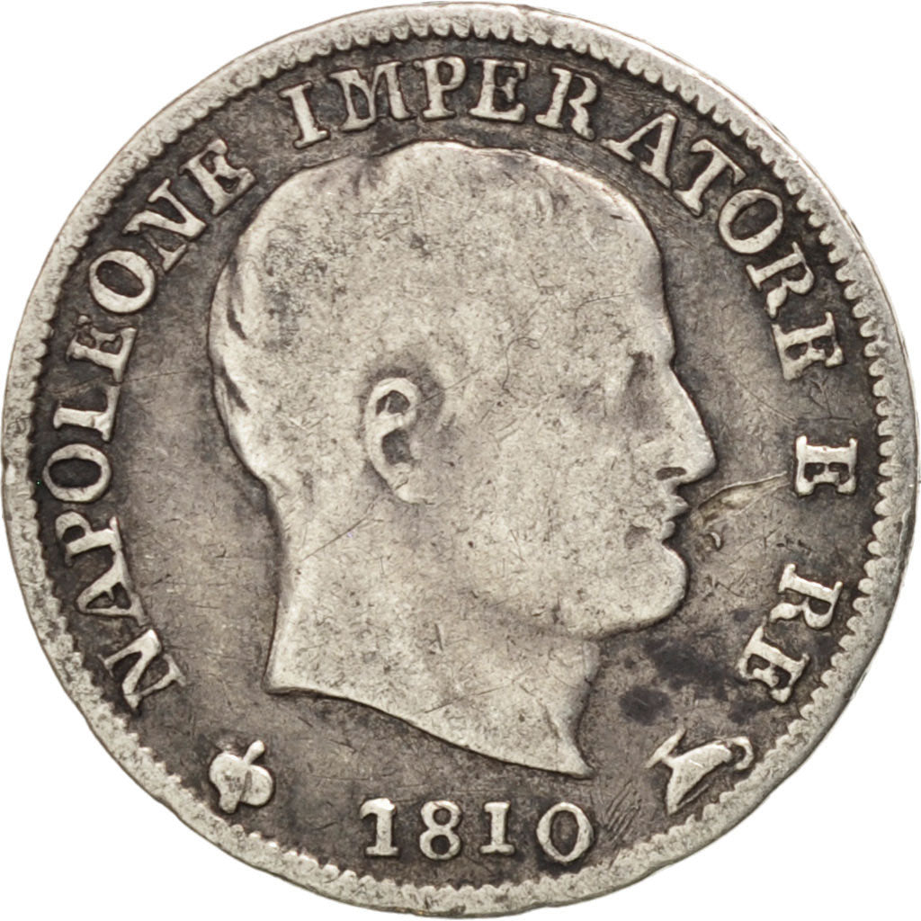 STATI ITALIANI, KINGDOM OF NAPOLEON, Napoleon I, 5 Soldi, 1810, Milan, MB, Ar...