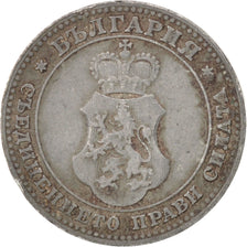 BULGARIA, 10 Stotinki, 1917, KM #25a, AU(50-53), Zinc, 3.01