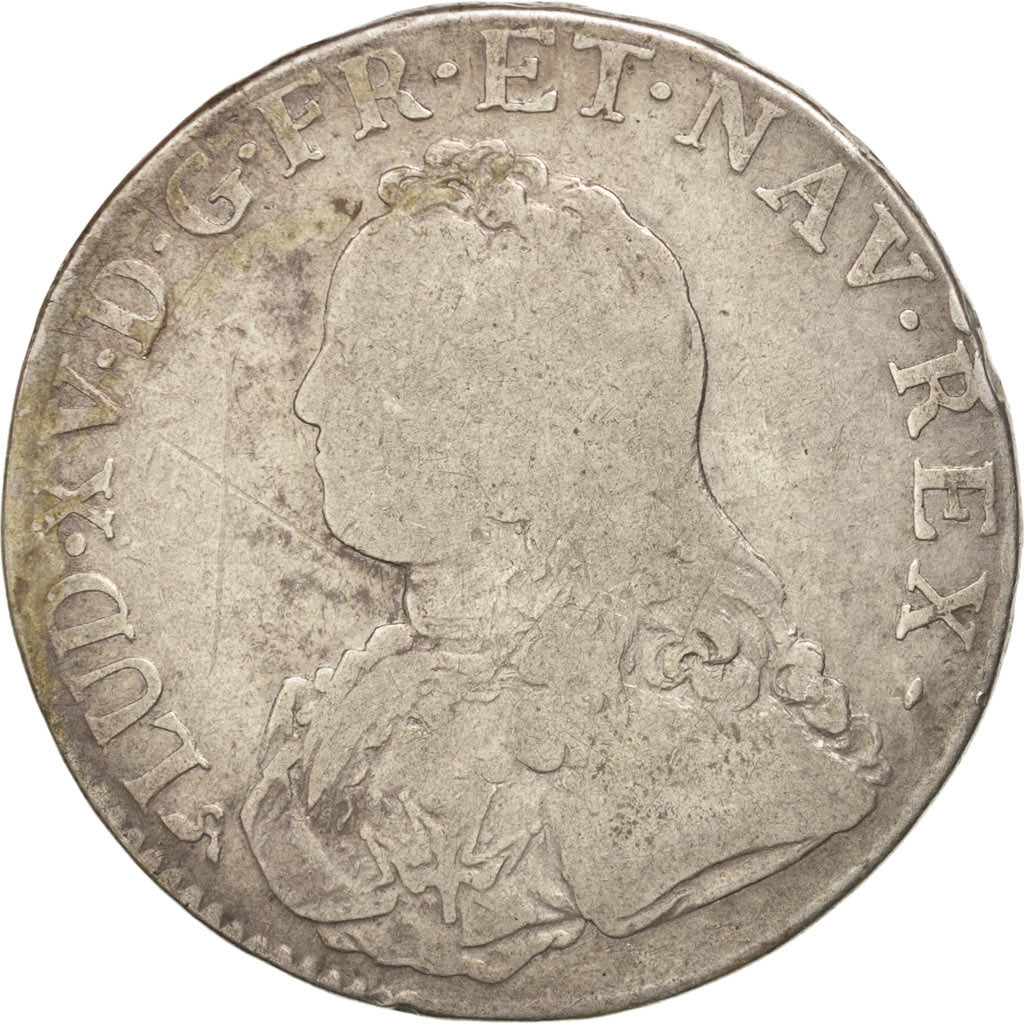 FRANCE, Écu aux branches d'olivier, ECU, 1726, Rouen, KM #486.3, F(12-15), ...