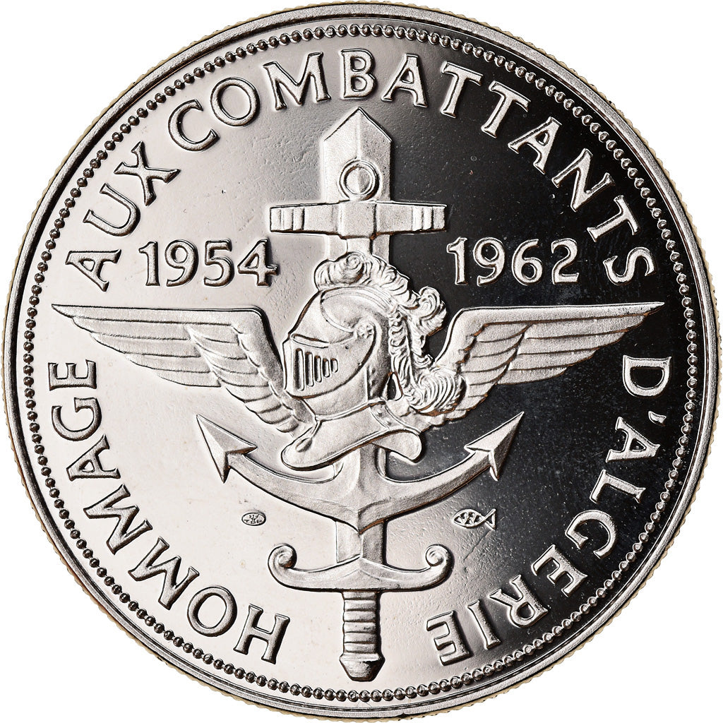 France, Medal, Hommage aux Combattants d'Algérie, MS(65-70), Cupro-nickel