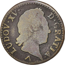 FRANCE, Demi sol à la vieille tête, 1/2 Sol, 1769, Lille, KM #544.11, VG(8-10),