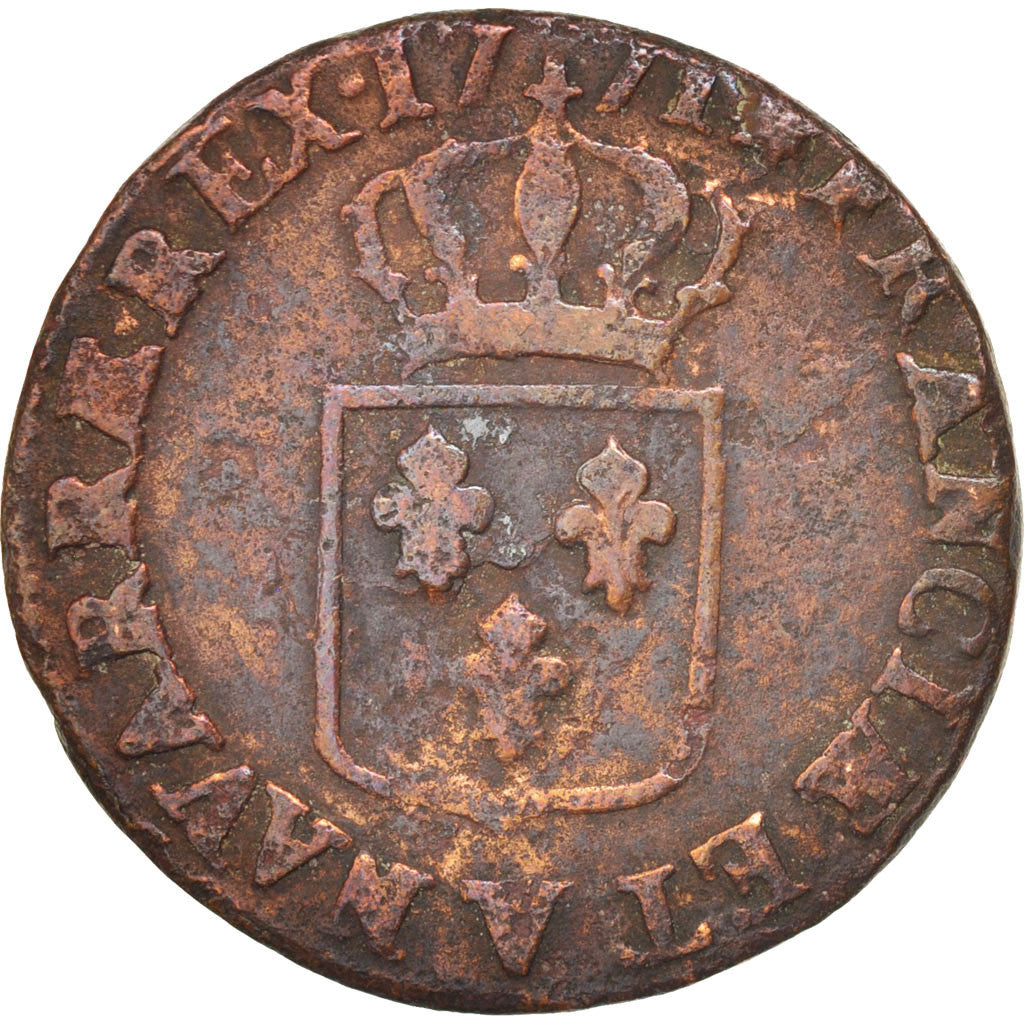Louis XV, Sol à la vieille tête, 1771 V, Troyes, Gadoury 280
