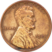Coin, United States, Lincoln Cent, Cent, 1941, U.S. Mint, Philadelphia