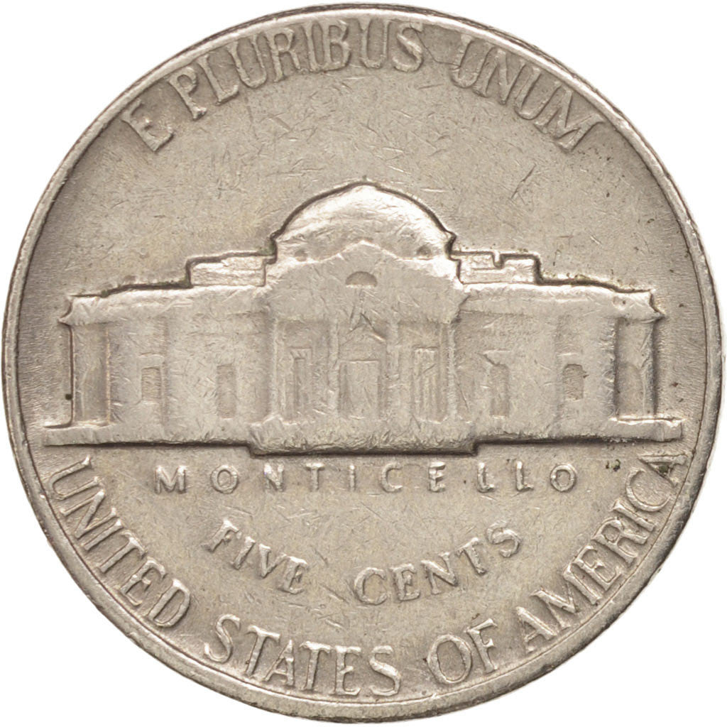 Coin, United States, Jefferson Nickel, 5 Cents, 1969, U.S. Mint, Denver