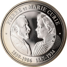France, Médaille, Pierre et Marie Curie, Collection Panthéon, FDC
