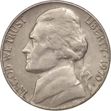 Monnaie, États-Unis, Jefferson Nickel, 5 Cents, 1970, U.S. Mint, Denver, TTB