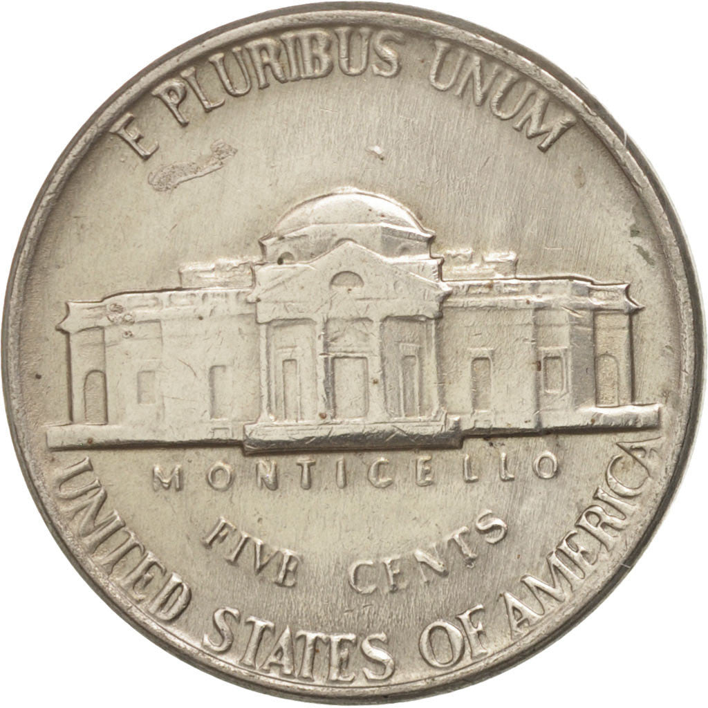 Coin, United States, Jefferson Nickel, 5 Cents, 1980, U.S. Mint, Denver