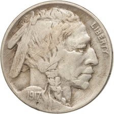 UNITED STATES, Buffalo Nickel, 5 Cents, 1917, U.S. Mint, KM #134, EF(40-45),...