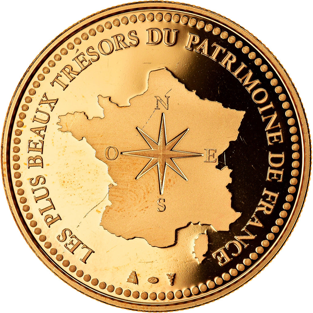 Francia, medaglia, Le Château de Versailles, FDC, Rame dorato