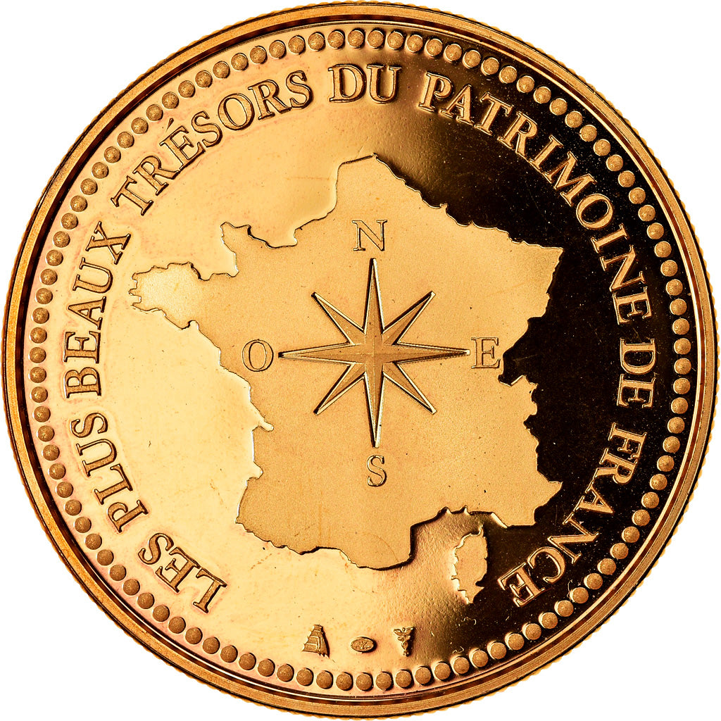 France, Medal, Paris - La Tour Eiffel, MS(65-70), Copper Gilt