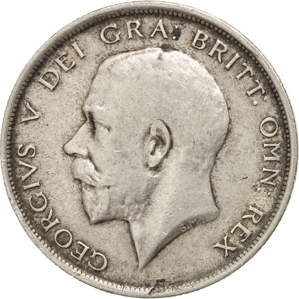 GREAT BRITAIN, 1/2 Crown, 1912, KM #818.1, VF(30-35), Silver, 32.3, 14.11