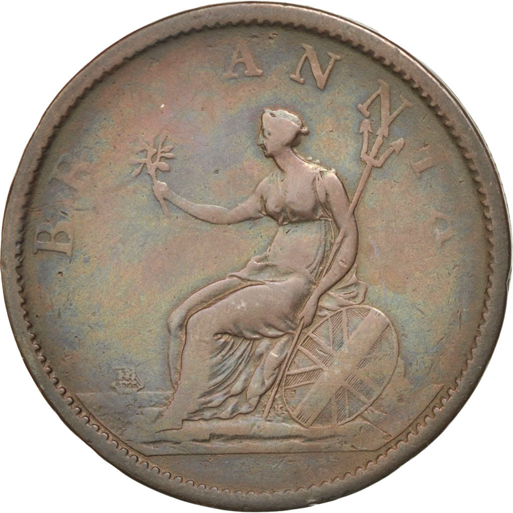 GREAT BRITAIN, Penny, 1806, KM #663, VF(30-35), Copper, 18.30
