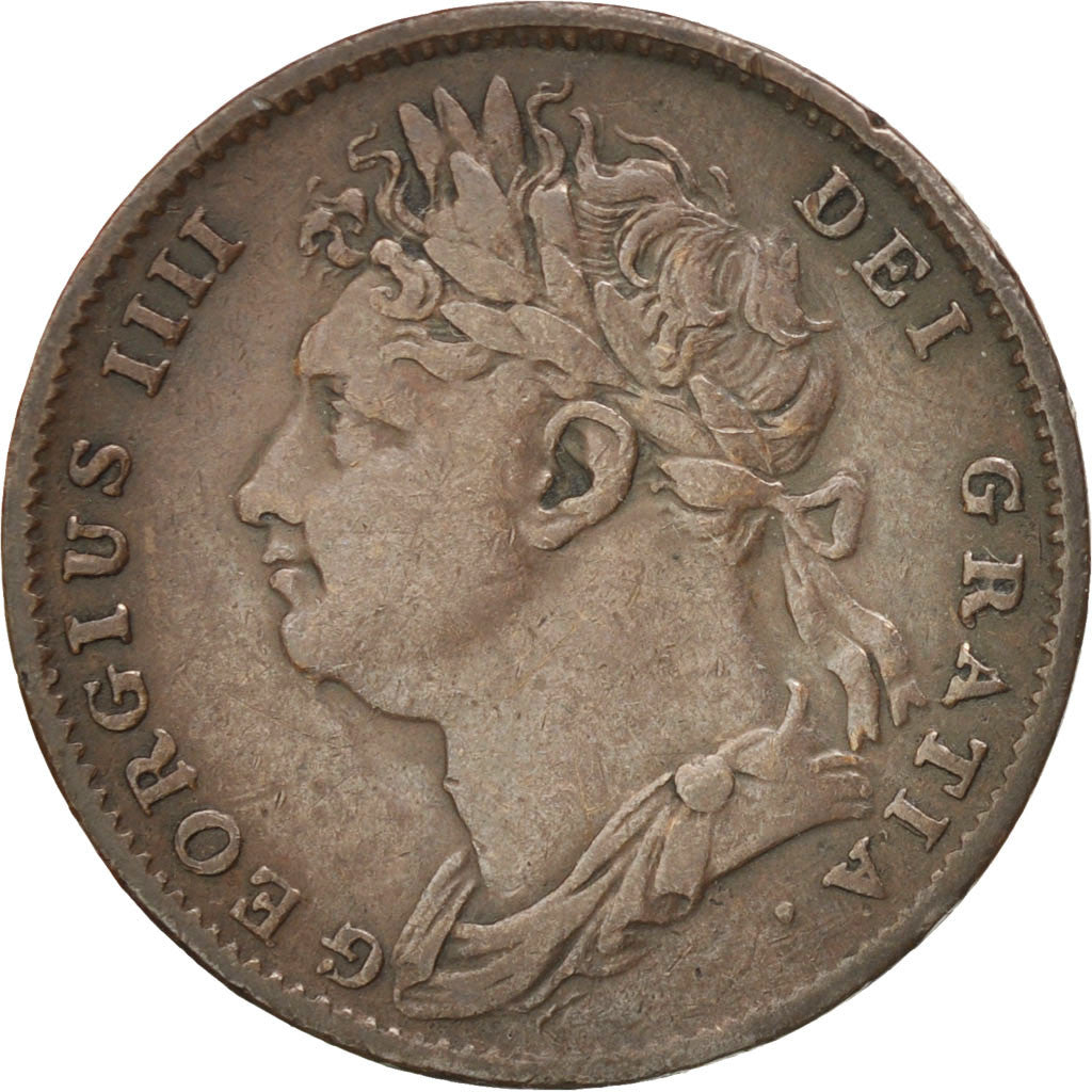 Coin, Great Britain, George IV, Farthing, 1822, EF(40-45), Copper, KM:677
