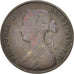GREAT BRITAIN, 1/2 Penny, 1861, KM #748.2, VF(20-25), Bronze, 5.50