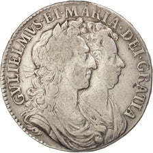 GREAT BRITAIN, 1/2 Crown, 1689, KM #472.1, VF(30-35), Silver, 14.74