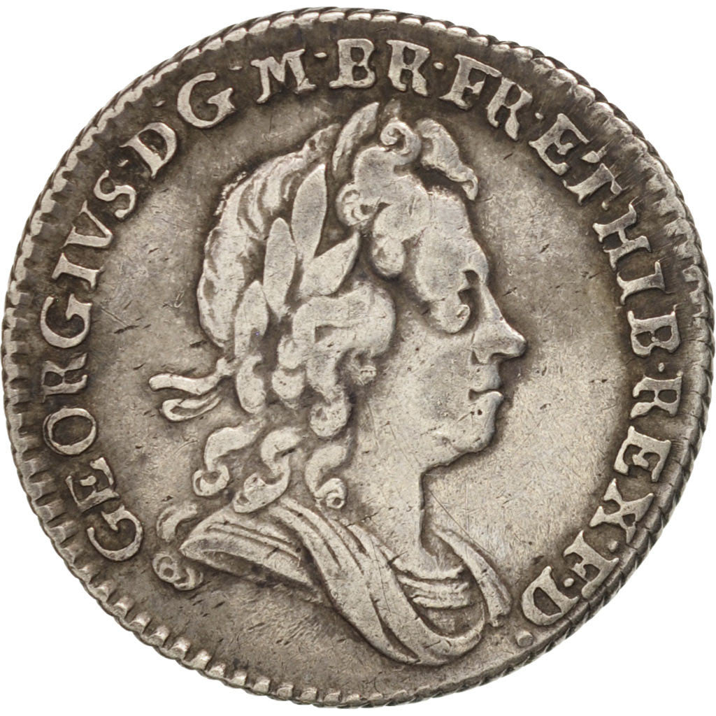 GREAT BRITAIN, 6 Pence, 1723, KM #553.2, EF(40-45), Silver, 2.89
