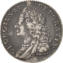 Coin, Great Britain, George II, 6 Pence, 1758, AU(50-53), Silver, KM:582.2