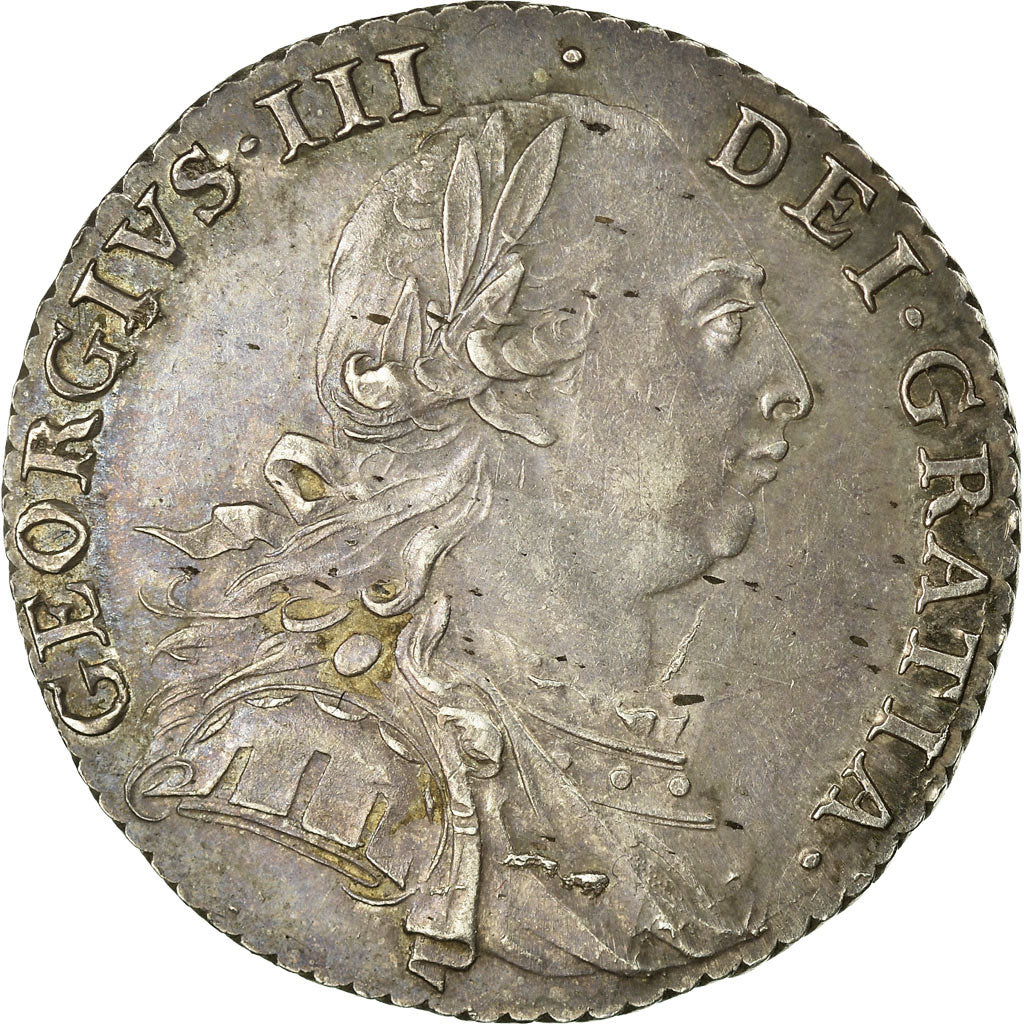 Coin, Great Britain, George III, Shilling, 1787, AU(55-58), Silver, KM:607.2