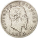 ITALY, 5 Lire, 1873, Milan, KM #8.3, VF(20-25), Silver, 24.75