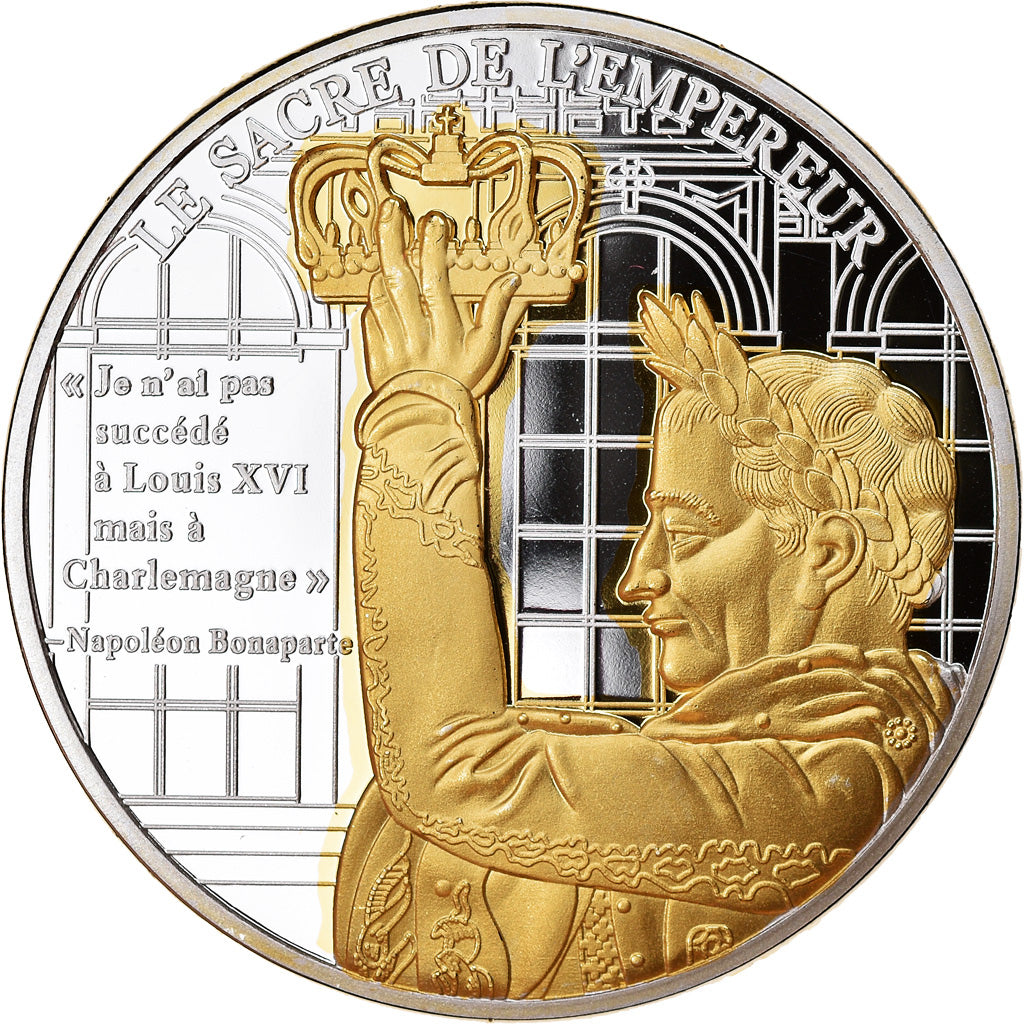 France, Médaille, La vie de Napoléon Bonaparte, le Sacre de l'Empereur, FDC