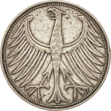 GERMANY - FEDERAL REPUBLIC, 5 Mark, 1951, Stuttgart, KM #112.1, EF(40-45),...