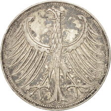 GERMANY - FEDERAL REPUBLIC, 5 Mark, 1956, Stuttgart, KM #112.1, AU(50-53),...