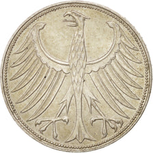 GERMANY - FEDERAL REPUBLIC, 5 Mark, 1960, Stuttgart, KM #112.1, AU(55-58),...