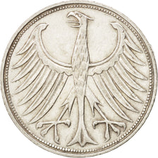 GERMANY - FEDERAL REPUBLIC, 5 Mark, 1963, Stuttgart, KM #112.1, AU(50-53),...