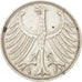 Coin, GERMANY - FEDERAL REPUBLIC, 5 Mark, 1966, Stuttgart, AU(50-53), Silver