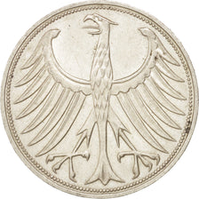 Coin, GERMANY - FEDERAL REPUBLIC, 5 Mark, 1969, Stuttgart, AU(55-58), Silver