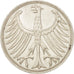 Coin, GERMANY - FEDERAL REPUBLIC, 5 Mark, 1969, Stuttgart, AU(55-58), Silver