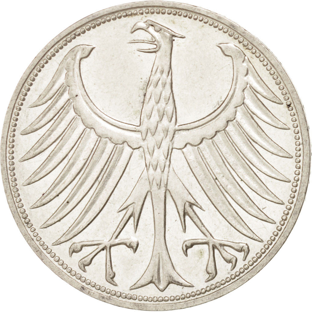 Moneta, GERMANIA - REPUBBLICA FEDERALE, 5 Mark, 1966, Karlsruhe, SPL-, Argento