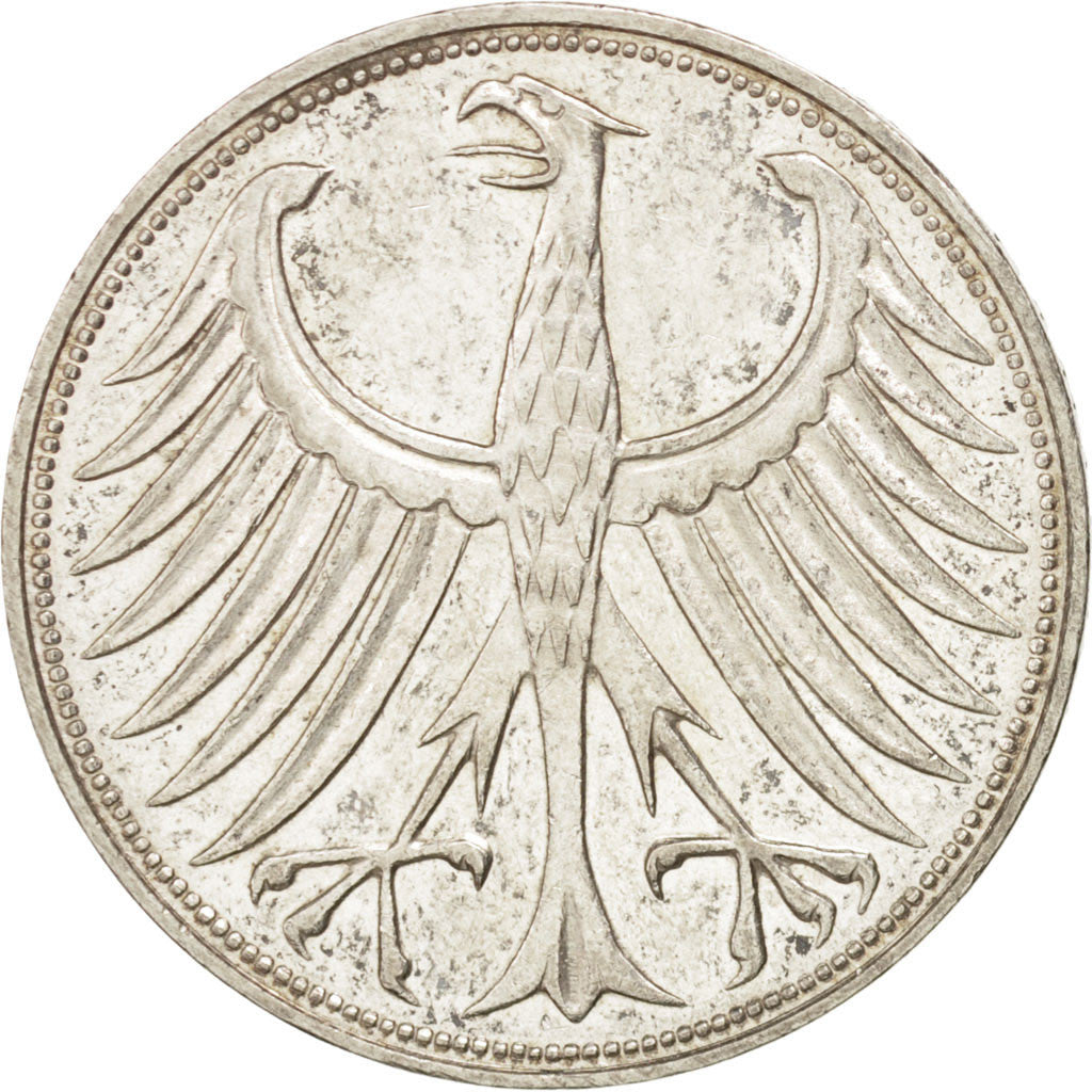 Monnaie, République fédérale allemande, 5 Mark, 1970, Karlsruhe, SUP, Argent