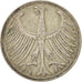 Coin, GERMANY - FEDERAL REPUBLIC, 5 Mark, 1951, Hambourg, EF(40-45), Silver
