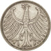 GERMANY - FEDERAL REPUBLIC, 5 Mark, 1956, Hambourg, KM #112.1, EF(40-45),...
