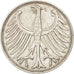 GERMANY - FEDERAL REPUBLIC, 5 Mark, 1959, Hambourg, KM #112.1, EF(40-45),...