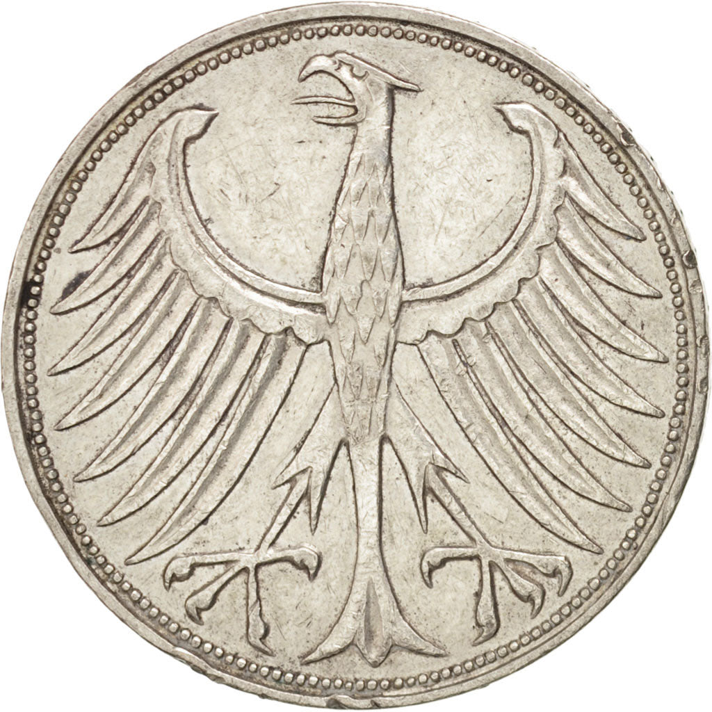 Monnaie, République fédérale allemande, 5 Mark, 1965, Hambourg, TTB+, Argent
